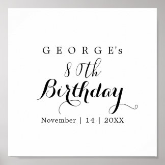 Affiche Conception de fête d'anniversaire en typographie m