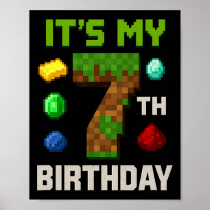 Affiche Conception de fête d'anniversaire pour enfants gam