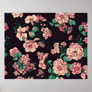 Affiche conception de fleurs à l'aquarelle transparente av