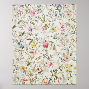 Affiche Conception de fleurs sauvages pour la matière de s
