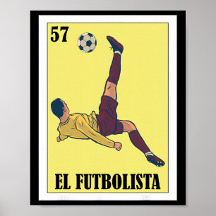 Affiche Conception de foot mexicaine drôle - El Futbolista