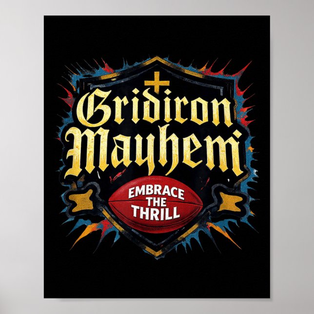 Affiche Conception de football à sensation forte de Gridir (Devant)