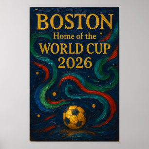 Affiche Conception de football Art de soccer à Boston 2026