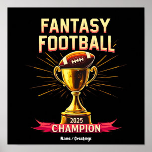 Affiche Conception de football de champion drôle de footba