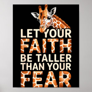 Affiche Conception de girafe mignonne pour hommes femmes a