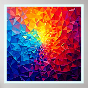 Affiche Conception de grille numérique Chaos Prismatique