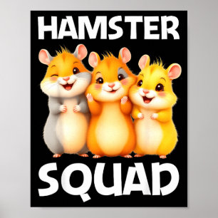 Affiche Conception de hamster mignon pour hommes femmes en