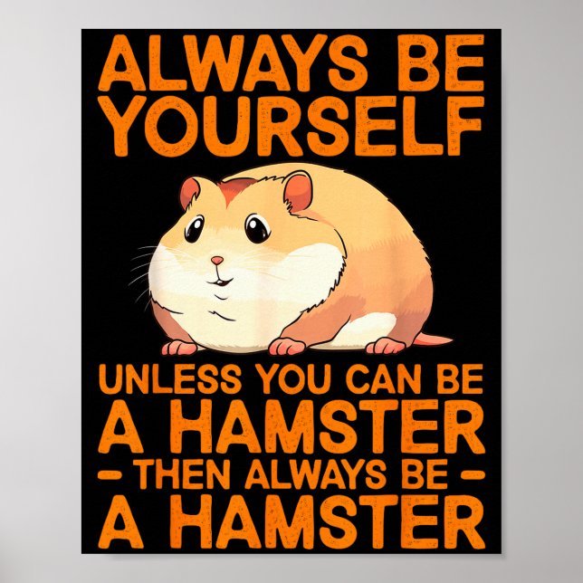 Affiche Conception de hamster mignon pour hommes femmes en (Devant)
