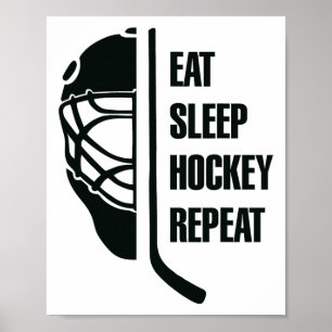 Affiche Conception de hockey noir pour joueurs de hockey s