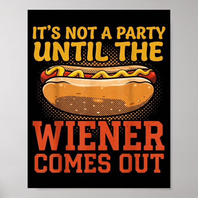 Affiche Conception de hot-dog drôle pour hommes femmes sta (Devant)