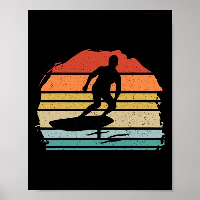 Affiche Conception de hydroptère de coucher de soleil vint (Devant)