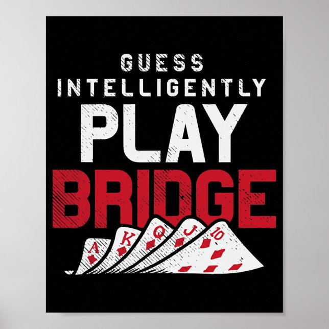 Affiche Conception De Jeu Carte Pont Pour Bridge Lover Pla (Devant)