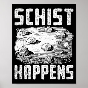 Affiche Conception de jeu de mots de science de la roche p