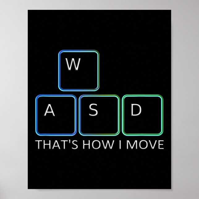 Affiche Conception de jeu Wasd - Clavier graphique PC icon (Devant)
