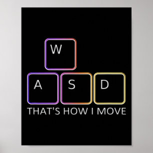 Affiche Conception de jeu Wasd - Graphique de clavier de j