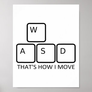 Affiche Conception de jeu Wasd - Graphique de clavier de j