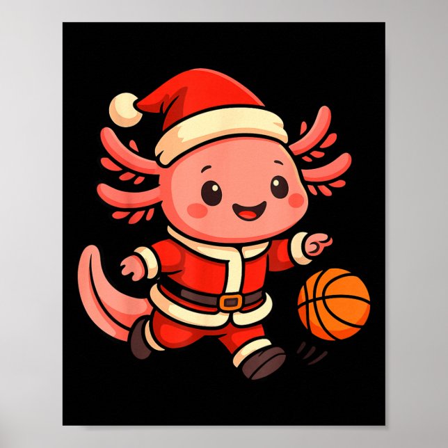 Affiche Conception de joueur de basket-ball Axolotl de Noë (Devant)