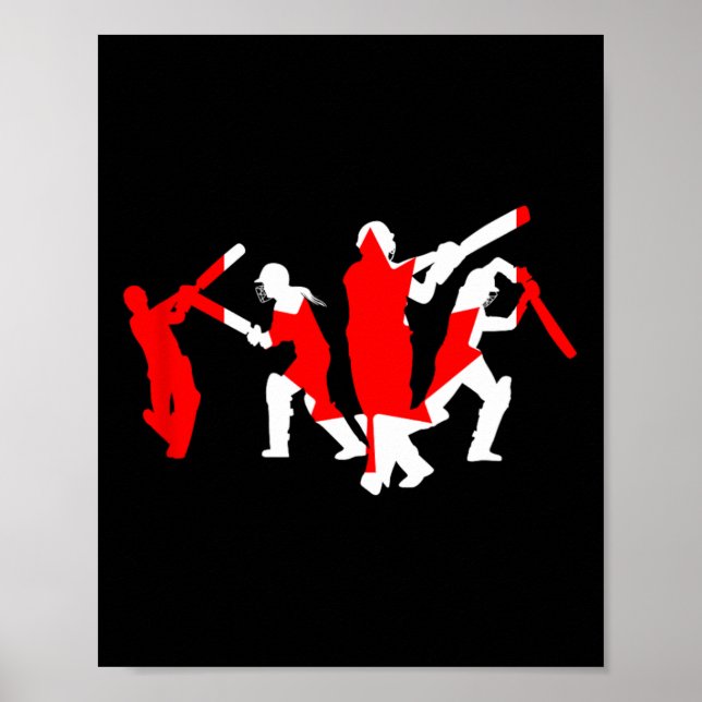 Affiche Conception de joueur de cricket  (Devant)
