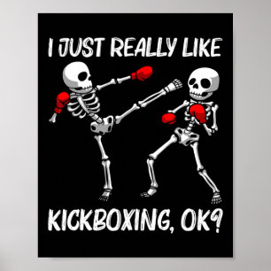 Affiche Conception de kickboxing cool pour hommes femmes k