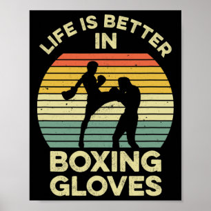 Affiche Conception de kickboxing pour un combattant de Mua