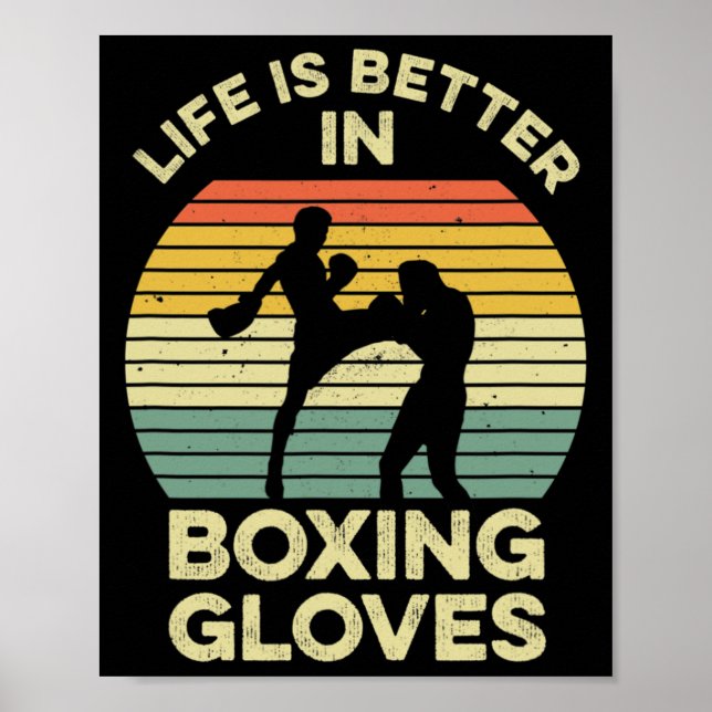 Affiche Conception de kickboxing pour un combattant de Mua (Devant)