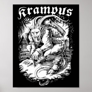 Affiche Conception de Krampus Saison de Noël Evil Pyjama N