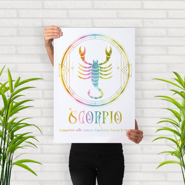 Affiche Conception de la compatibilité de Scorpio Zodiac (Créateur téléchargé)