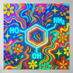 Affiche Conception de la dopamine inspirée par la science