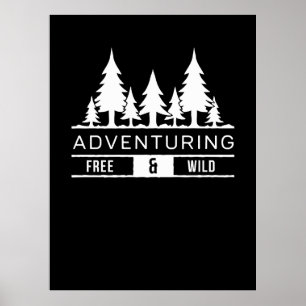 Affiche Conception de la forêt d'aventure Pins Nature libr