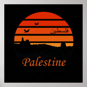Affiche Conception de la ligne d'horizon de la Palestine a