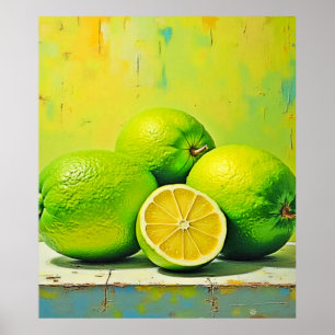 Affiche Conception de la pop été brillante de Limes