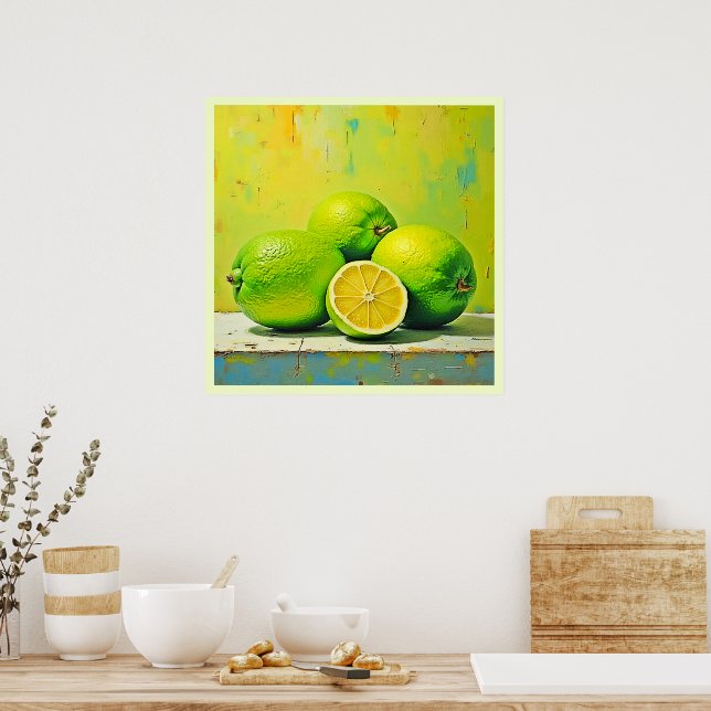 Affiche Conception de la pop été brillante de Limes (Cuisine)