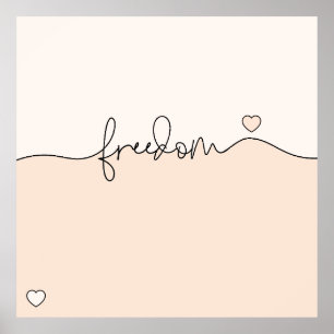 Affiche Conception de la typographie minimaliste de la lib