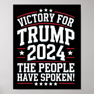 Affiche Conception de la victoire de Trump 2024 pour ses p