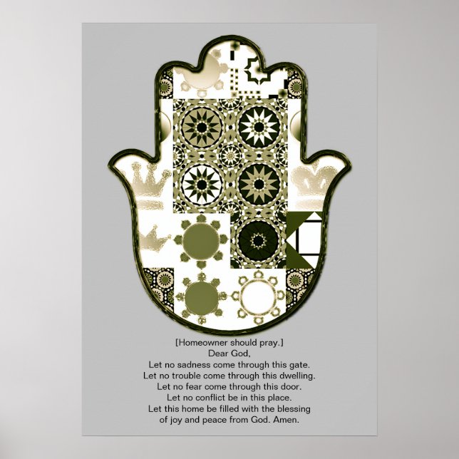 Affiche Conception de l'affiche de la main de Khamsa revis (Devant)