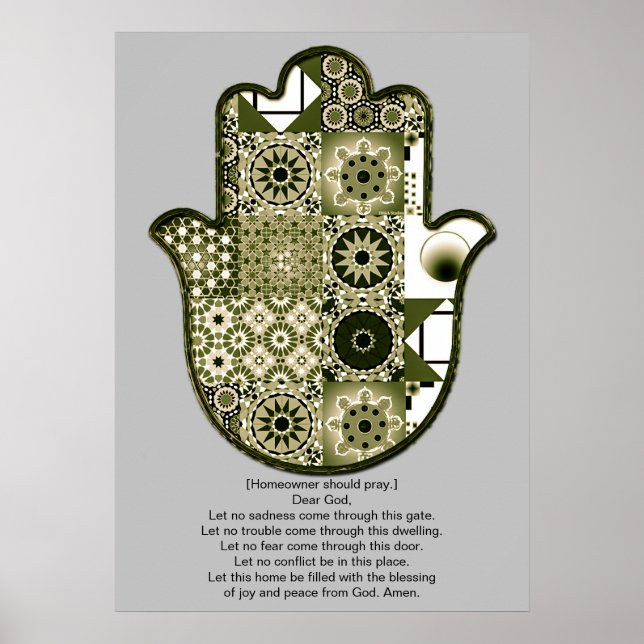 Affiche Conception de l'affiche de la main de Khamsa revis (Devant)