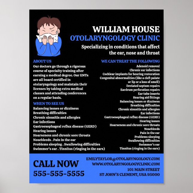 Affiche Conception de l'allergie, Otolaryngologiste, Otola (Devant)