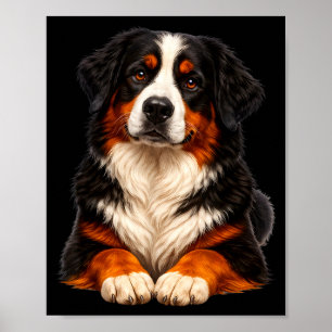 Affiche Conception de l'amant de chien mignon bernois de m