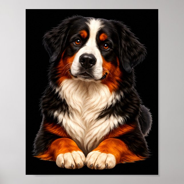 Affiche Conception de l'amant de chien mignon bernois de m (Devant)