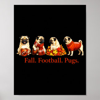Affiche Conception de l'amour des chiens de football d'aut