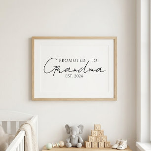 Affiche Conception de l'année EST promue grand-mère intemp