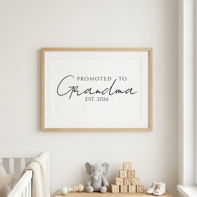 Affiche Conception de l'année EST promue grand-mère intemp (Créateur téléchargé)