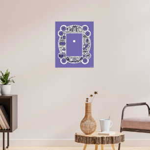 Affiche Conception de l'art gribouillé de FRIENDS™ encadré