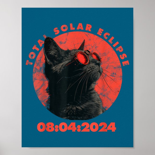 Affiche Conception de l'éclipse solaire totale de 2024 Cha (Devant)