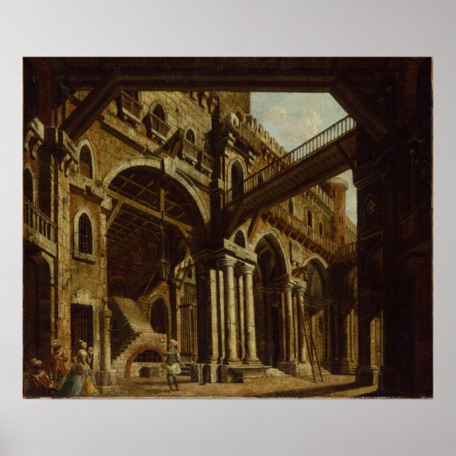 Affiche Conception de l'étape pour l'acte III de l'opéra (Devant)