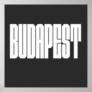 Affiche conception de logo de ville de Budapest