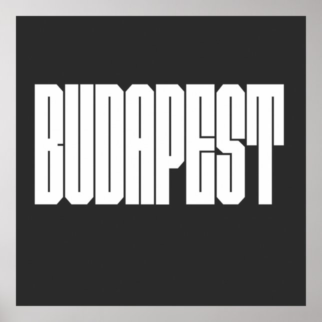 Affiche conception de logo de ville de Budapest (Devant)