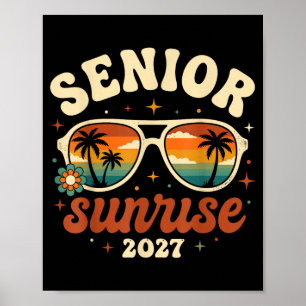 Affiche Conception de lunettes de soleil tropicales Senior