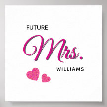 Conception de mariage personnalisée Future Mrs