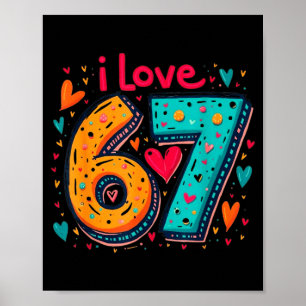 Affiche Conception de mème drôle Clic 67 J'aime six sept